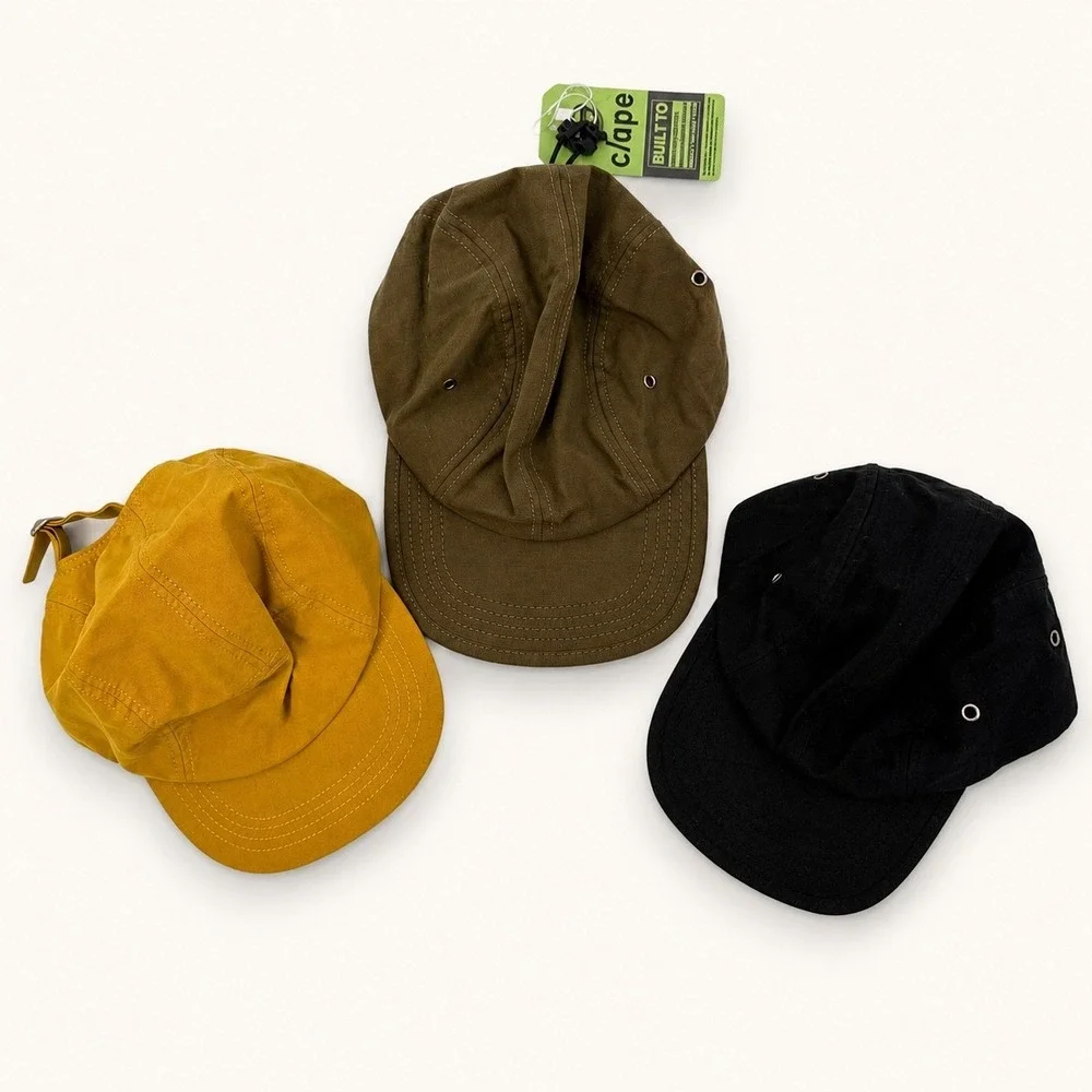 Clape Mens 5 Panel Camp Hat Bundle Ripstop Cotton Adjustable Quick Dry Running